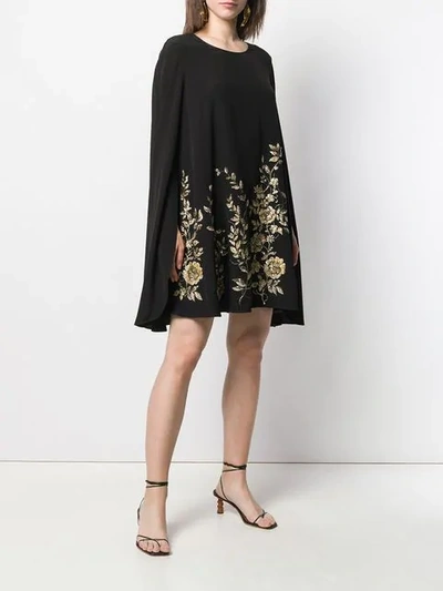 Shop Etro Cape Dress - Black