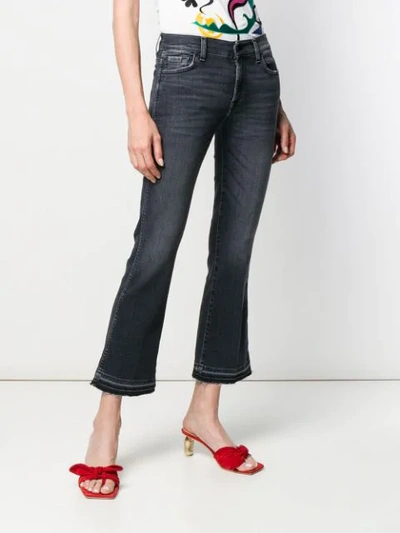 Shop 7 For All Mankind Cropped Bootleg Jeans In Black