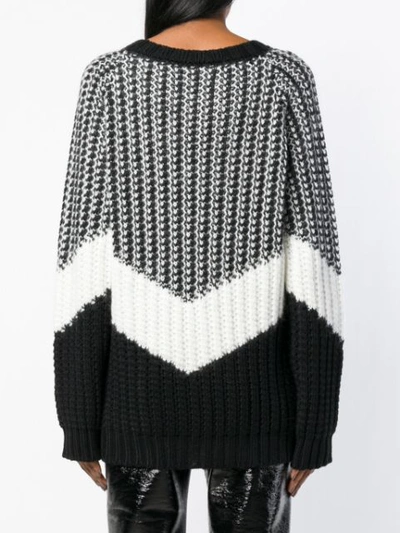 Shop Barbara Bui Striped Jumper In Black