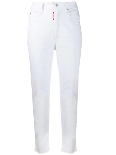 DSQUARED2 CROPPED TWIGGY JEANS - 白色