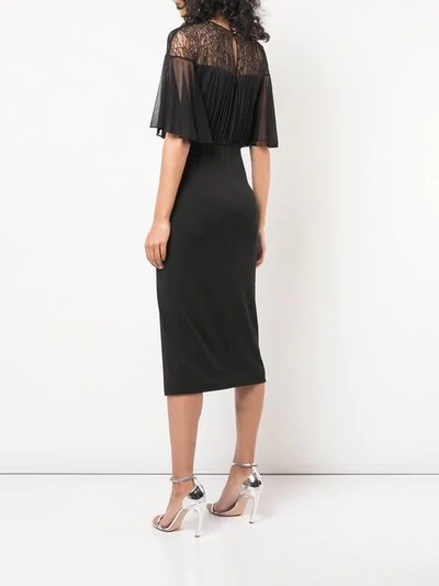Shop Cushnie Front Slit Fitted Dress In Black