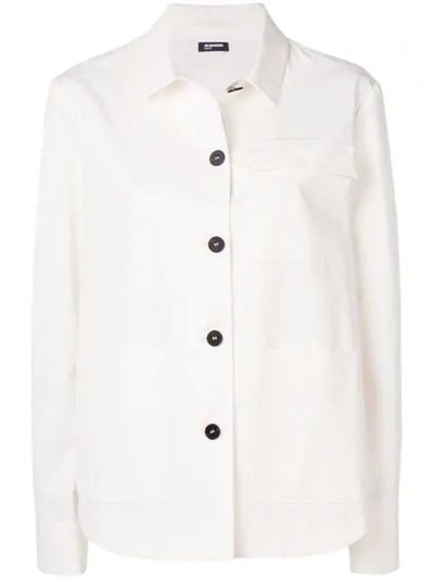 Shop Jil Sander Denim Overshirt Jacket In White