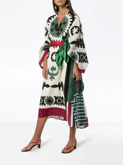 Shop Vita Kin Muscat Patterned Kaftan Dress In Multicoloured