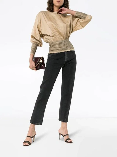 Shop Totême Orsaria Cotton Blouse In Neutrals