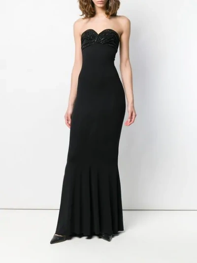 Shop Alexandre Vauthier Stretch Bustier Dress In Black