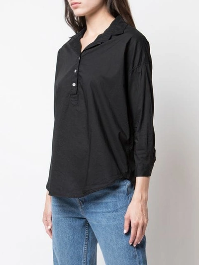 Shop A Shirt Thing Classic Tunic Blouse In Black