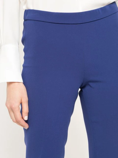 Shop Theory Plain Cropped Trousers In Blue