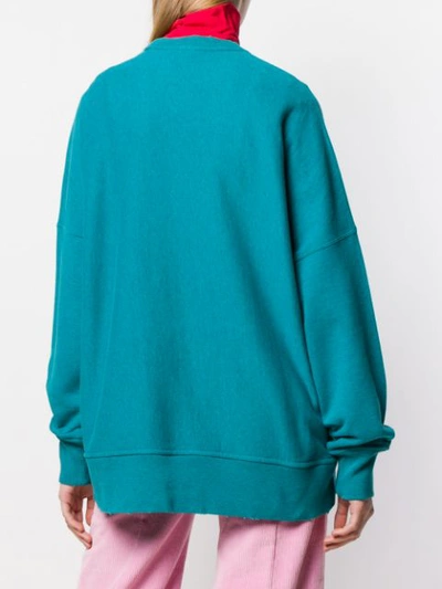 Shop Calvin Klein 205w39nyc Oversized Sweatshirt In Blue