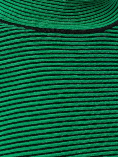 Shop Nagnata Ribbed Knit Turtleneck Jumper In Green ,black