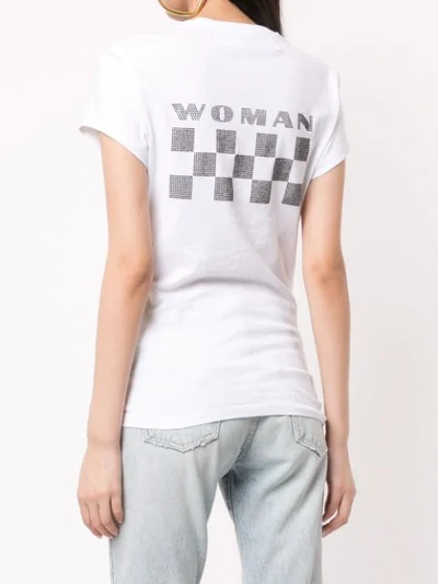 Shop Off-white Checkerboard Logo T-shirt In White