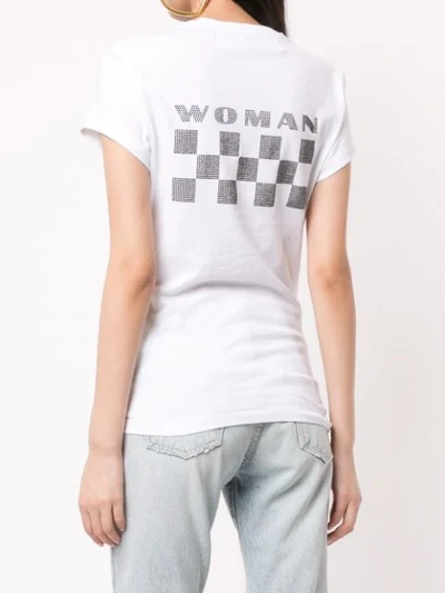 Off-white Checkerboard Logo T-shirt In White