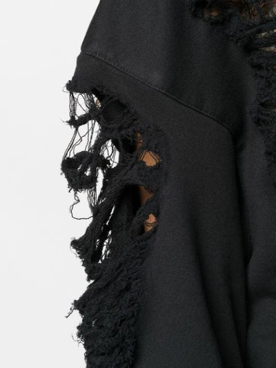 Shop Almaz Oversized Distressed Sweatshirt In Black