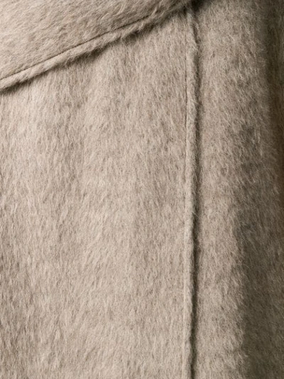 Shop Mm6 Maison Margiela Mohair Scarf Coat In Neutrals