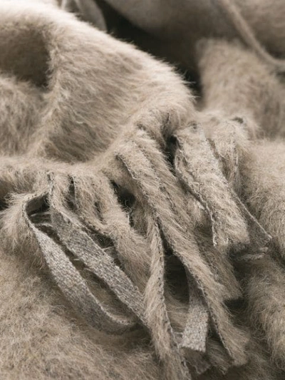 Shop Mm6 Maison Margiela Mohair Scarf Coat In Neutrals