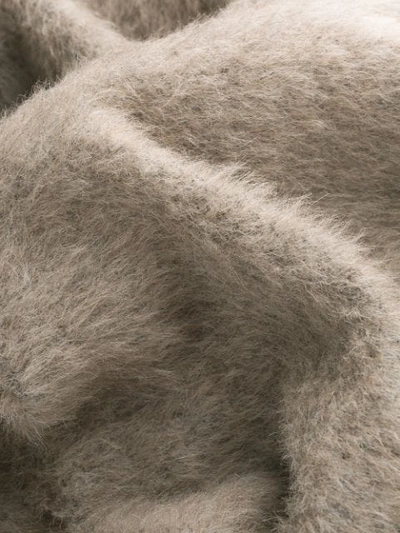 Shop Mm6 Maison Margiela Mohair Scarf Coat In Neutrals