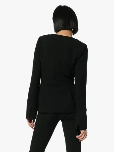 Shop Roland Mouret Rossini Peplum Jacket In C1000 Black