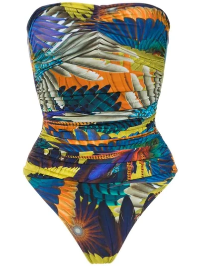 Shop Lygia & Nanny Melissa Swimsuit In Multicolour