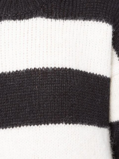 Shop Dsquared2 Oversized Knitted Striped Sweater In Black