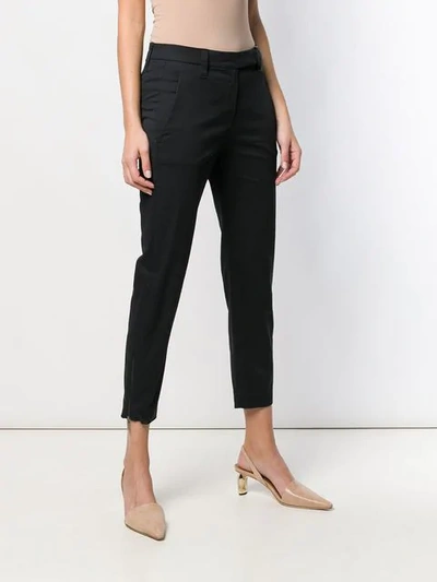 Shop Brunello Cucinelli Ankle Zips Trousers In Black