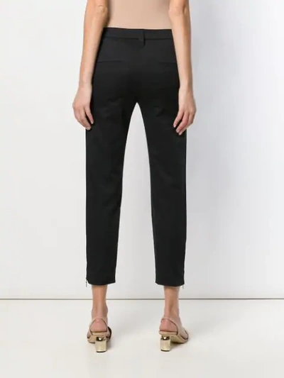 Shop Brunello Cucinelli Ankle Zips Trousers In Black