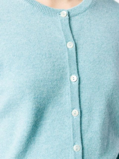 Shop N•peal Cropped Cardigan In Blue