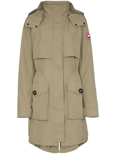 Shop Canada Goose Cavalry Hooded Parka Coat In Green