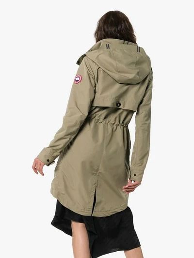 Shop Canada Goose Cavalry Hooded Parka Coat In Green
