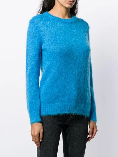 Shop Moncler Knitted Sweater In Blue