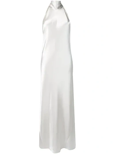 Shop Galvan Sienna Dress In Silver