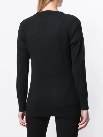 Shop Burberry Crest Button Cashmere Cardigan In Black