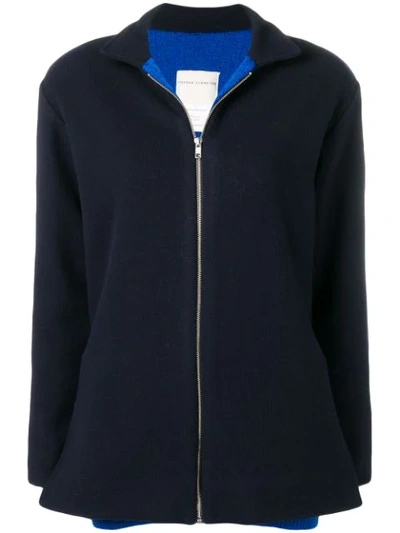 Shop Stephan Schneider Knitted Sports Jacket In Blue