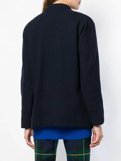 Shop Stephan Schneider Knitted Sports Jacket In Blue