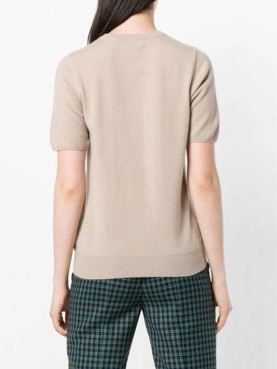 Shop N•peal Round Neck Knitted T In Neutrals