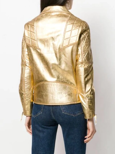 Shop Golden Goose Metallic Jacket In Gold