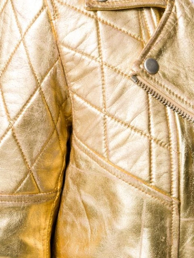 Shop Golden Goose Metallic Jacket In Gold