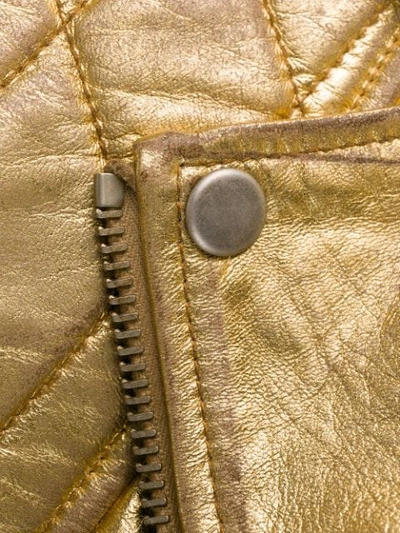 Shop Golden Goose Metallic Jacket In Gold
