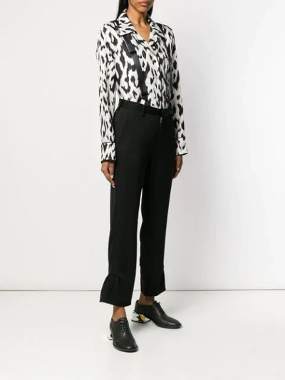 Shop Comme Des Garçons Noir Kei Ninomiya Flared Cuff Suspender Trousers - Black