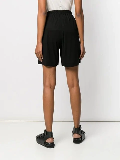 Shop Rick Owens High-waisted Drawstring Shorts In Black