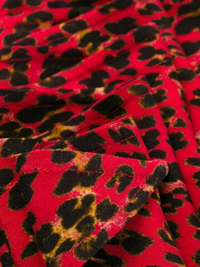 Shop Andamane Leopard Pattern Tie Blouse In Red