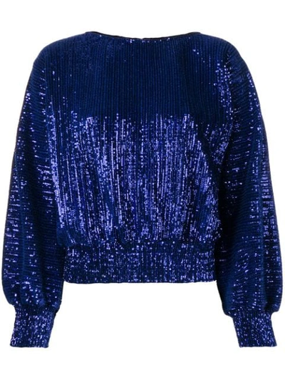 Rta Sequin Embellished Blouse In Blue
