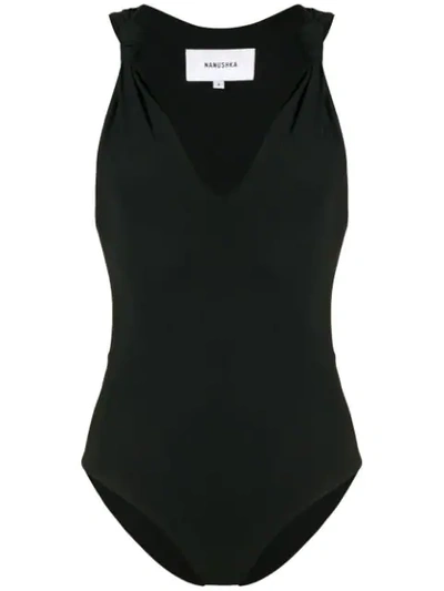 Shop Nanushka Fran One-piece Swimsuit In Black