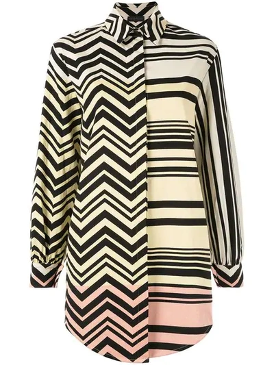 Shop Anteprima Riga Chevron Shirt - Yellow