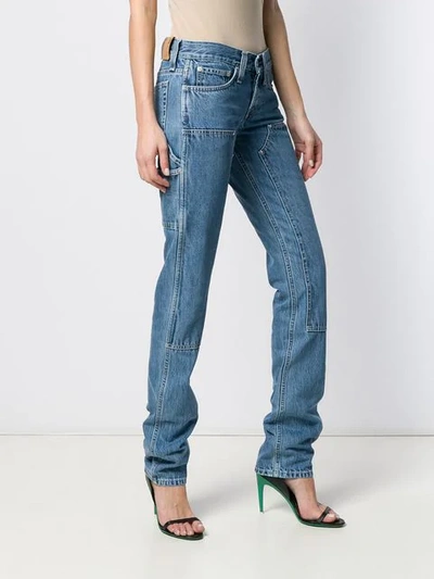 Shop Helmut Lang Regular Slim Jeans In Blue