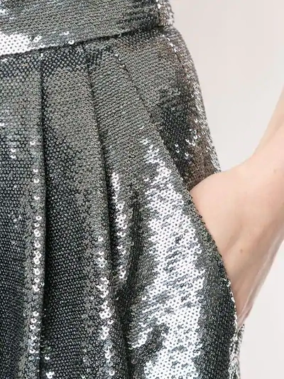 Shop Marc Jacobs High Waisted Sequin Trousers In Silver