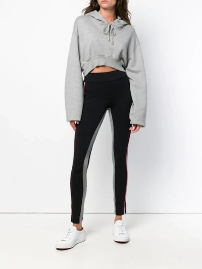 Shop No Ka'oi Side Striped Leggings In Black