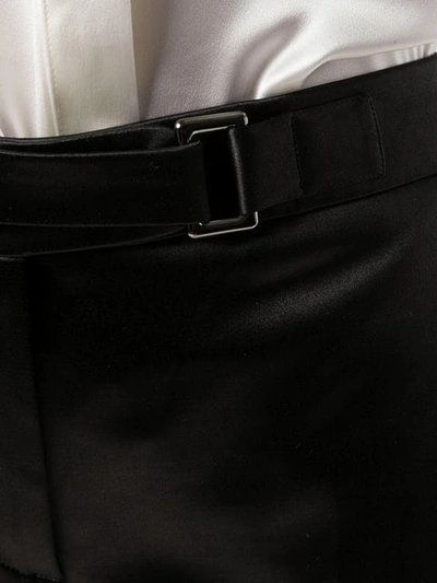 Shop Tom Ford Belted Cigarette Pants In Black