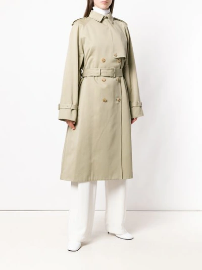 Shop The Row Midi Trench Coat In Green