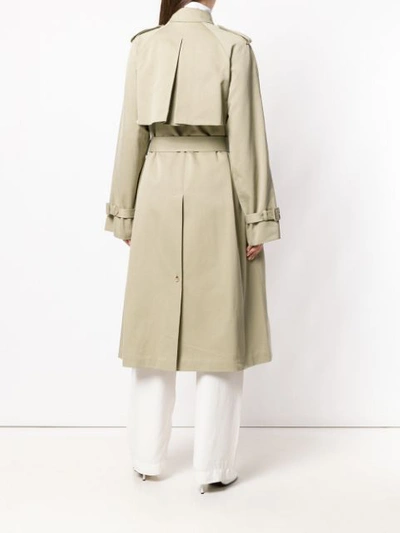 Shop The Row Midi Trench Coat In Green