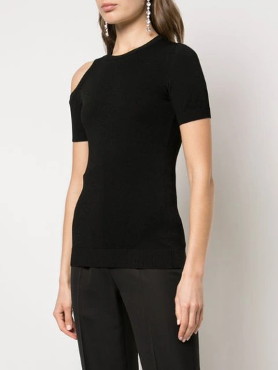 Shop N°21 Nº21 Cut-out Knitted Top - Black