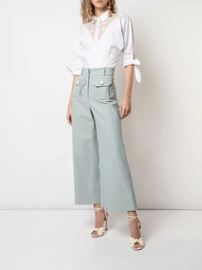 Shop Alexis Everette Trousers In Green